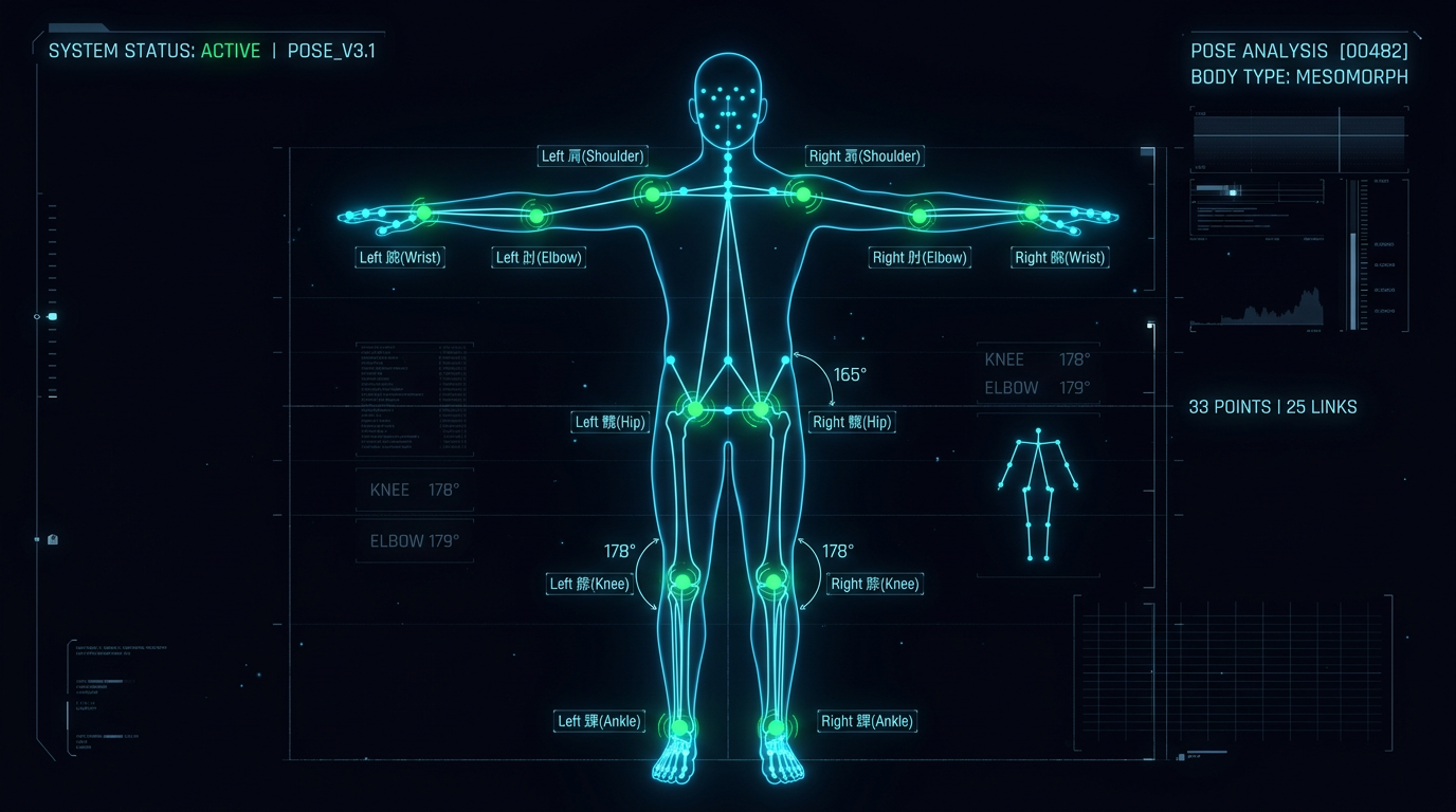 33 點人體關節圖