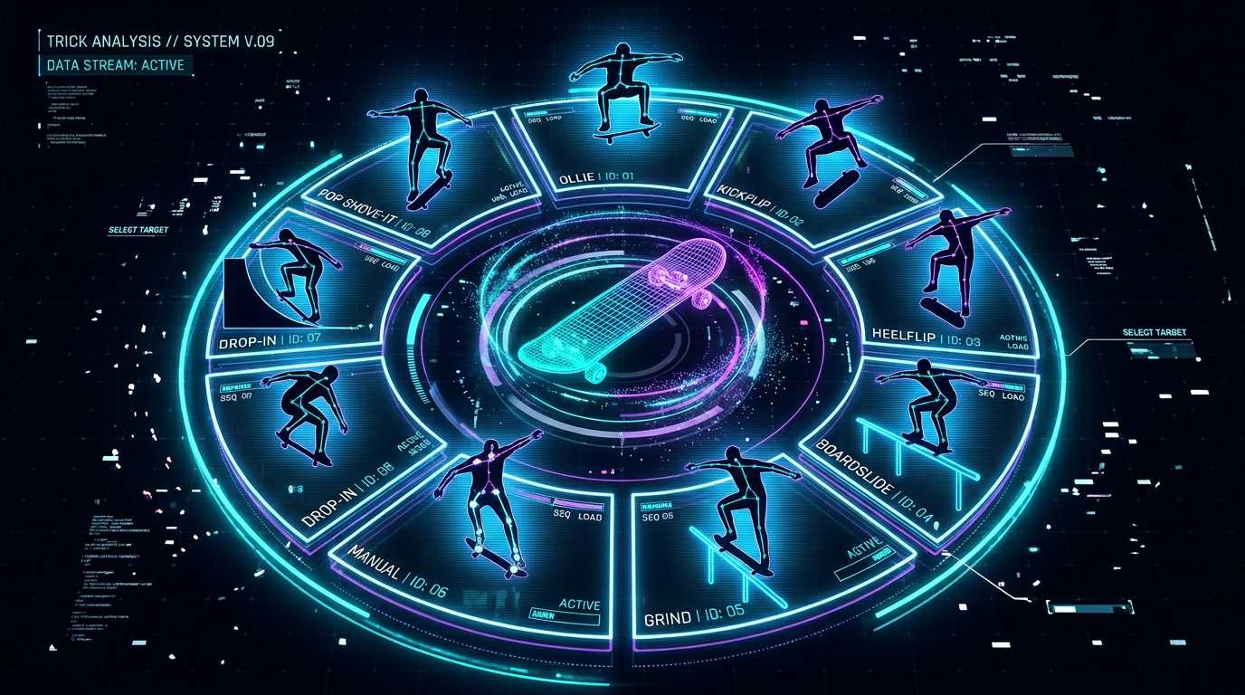 八大滑板技巧動作捕捉